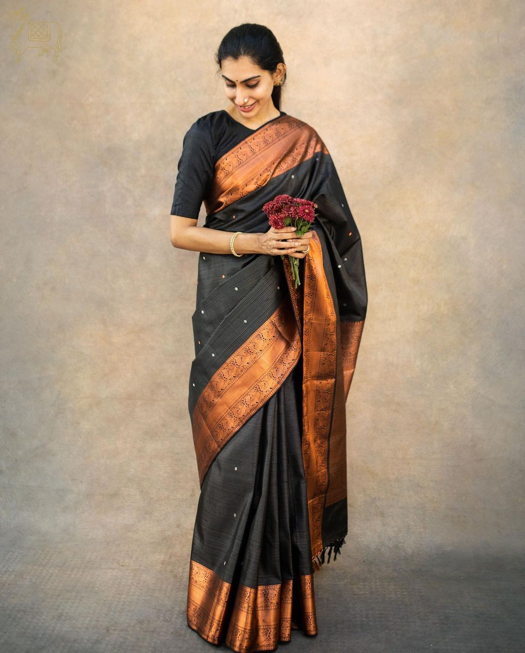 Finely woven Kanchipuram silk saree