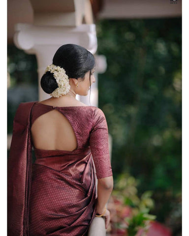 Creative art silk saree with unique patterns