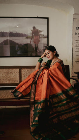 Banarasi silk saree with intricate embroidery work