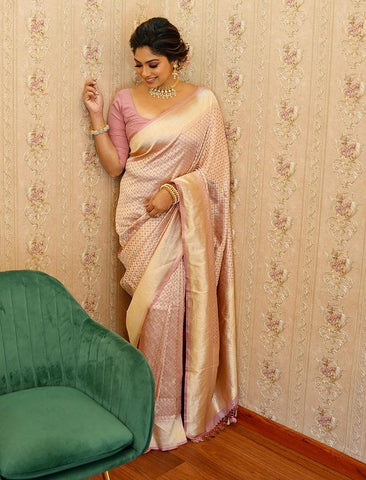 Regal Banarasi Silk Saree with Embossed Pattern