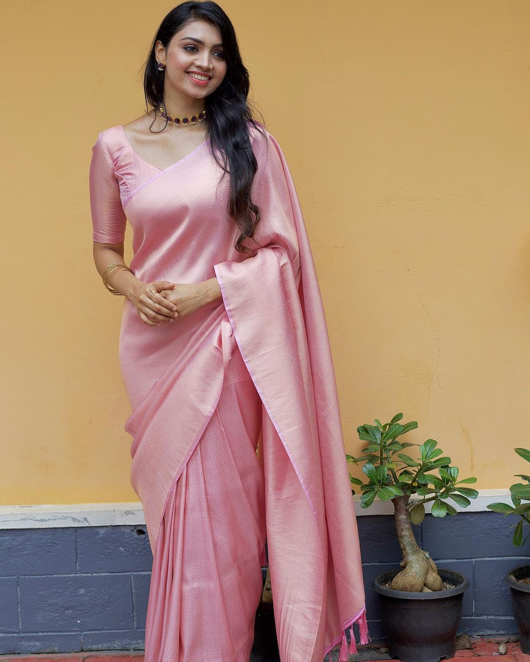Kanjeevaram silk saree with intricate peacock designs