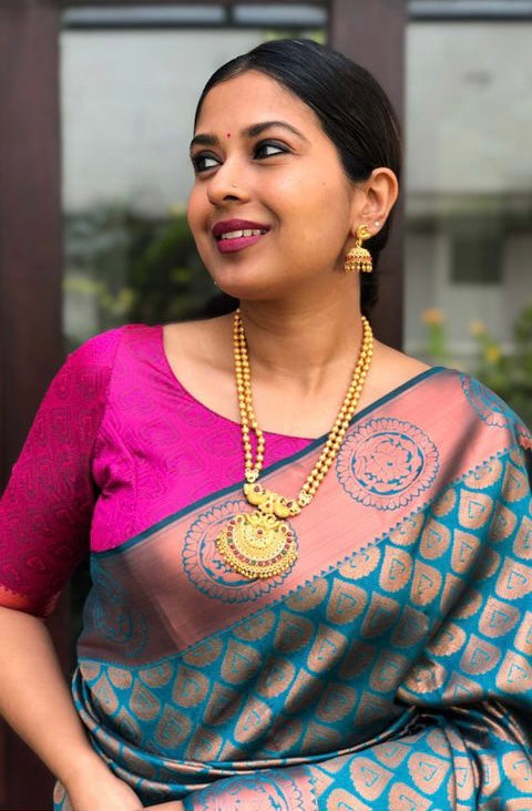 Designer Chennai Silk Saree with Peacock Design