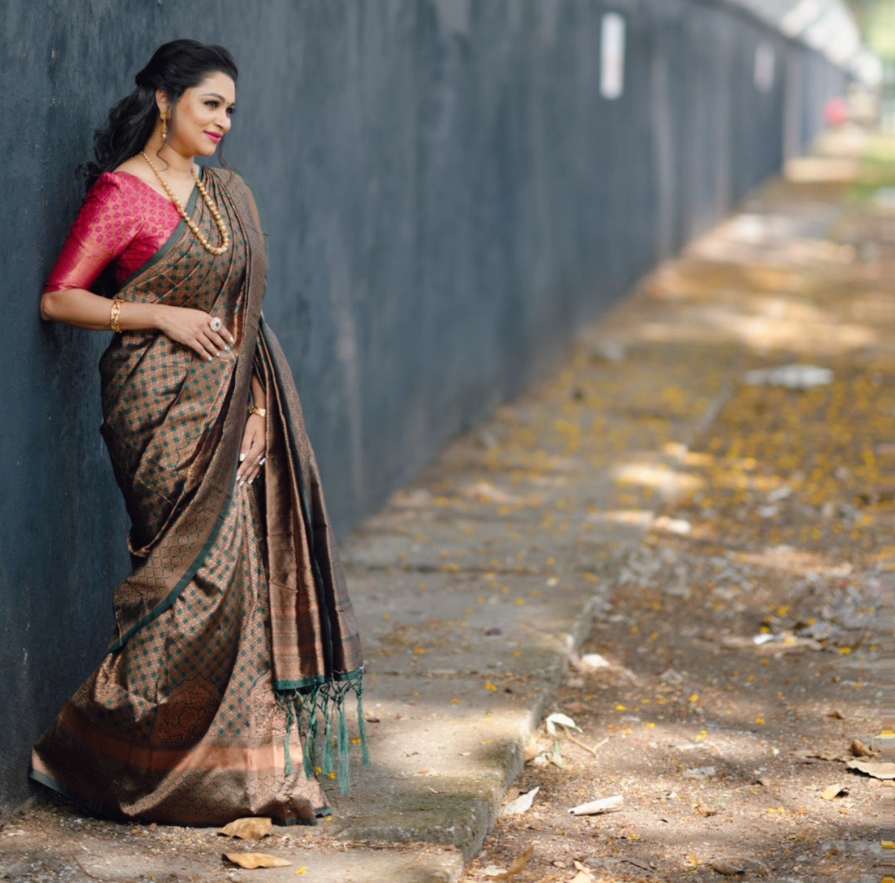 Kota Silk Saree with Elegant Drape