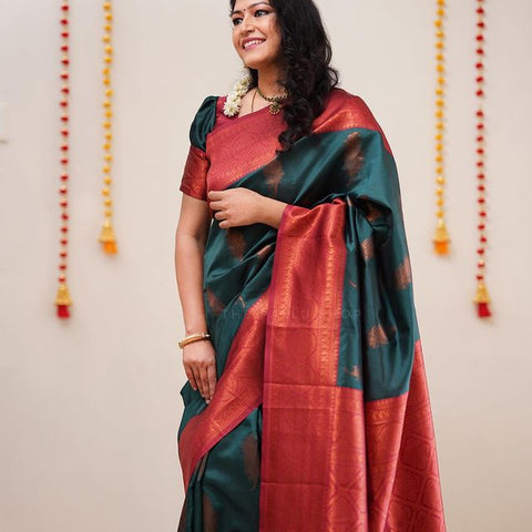 Pure katan silk saree with intricate border design