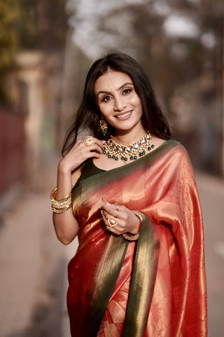 Banarasi silk saree with delicate butti work